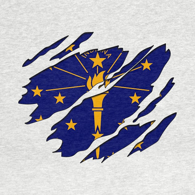 Tear Away Indiana Flag by InspiredQuotes